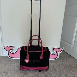 Mary Kay Black and Pink Rolling Cosmetic Trolley